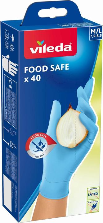 Vileda Gant jetable Food Safe 40 pièces M/L (M, L)