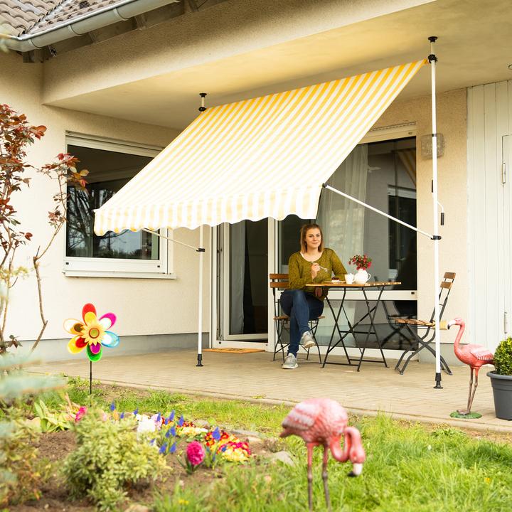 Image du produit Relaxdays Marquise de balcon sans perçage (2.50 m)