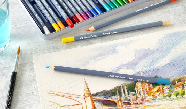 Actual product image Faber-Castell Goldfaber Aqua Watercolour Pencil (Multicoloured, 38 x)