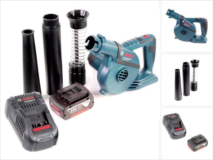 Immagine prodotto Bosch Professional Bosch GBL 18 V-120 Soffiatore a batteria 18V + 1x Batteria Bosch GBA 5,0 Ah + Caricabatterie GAL (Batteria ricaricabile, Soffiatore da officina)
