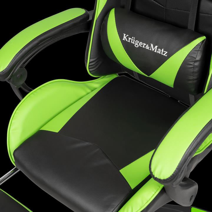 Image du produit Krüger&Matz Chaise de jeu Kruger & Matz Warrior GX-150 Gaming Chair, Noir-vert