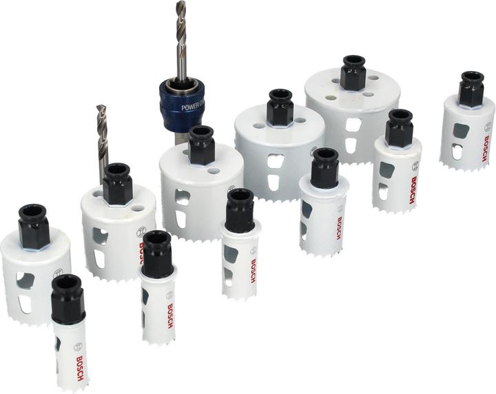 Actual product image Bosch Professional Zubehör Progressor hole saw set (20 mm, 22 mm, 25 mm, 32 mm, 35 mm, 40 mm, 44 mm, 76 mm, 60 mm, 68 mm, 51 mm)