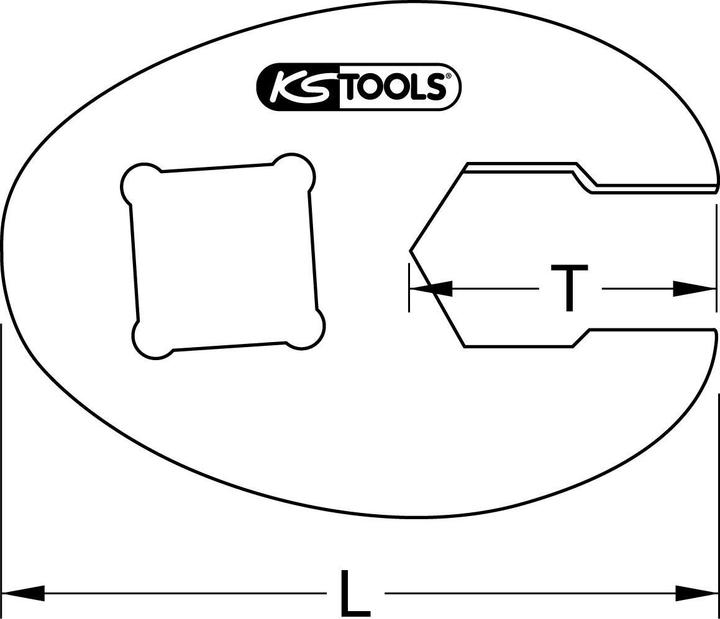 Actual product image KS Tools Hexagon socket open-end wrench (15 mm)