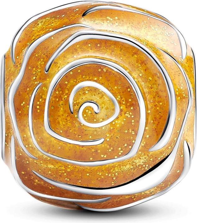 Produktbild Pandora Gelbe Blühende Rose Charm (925er Silber, Emaille)