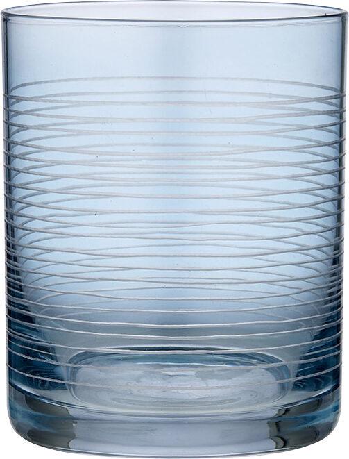 Produktbild Ladelle Tumblergläser Linear Etched Blue 370 ml (4er-Set) (0.37 l, 4 x)