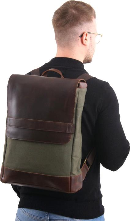 Image du produit Buckle & Seam Sac à dos en toile Morris Canvas Gün / Doublure intérieure (16 l)