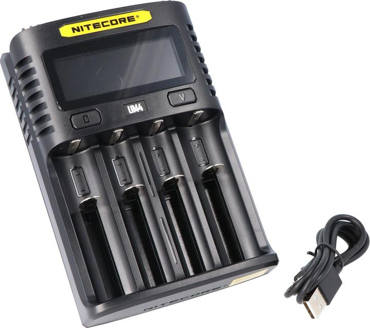 Produktbild Nitecore UM4 USB-Ladegerät (1 Stk., 14500, 16340, 18650, Ladegerät inkl. Akku)