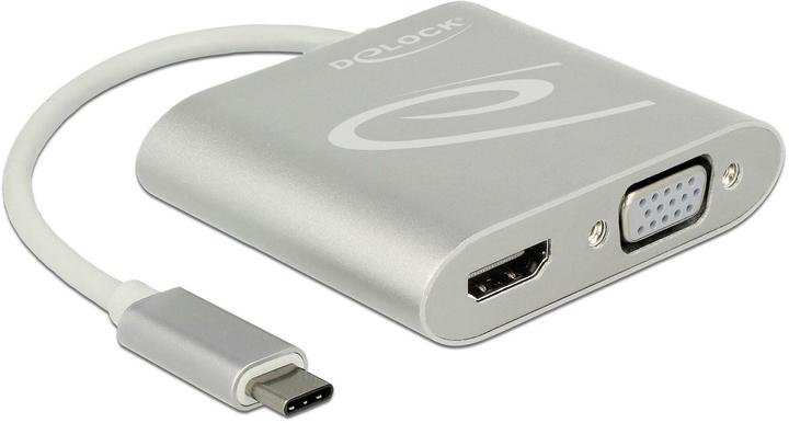 Delock Monitor Splitter USB Typ-C  zu DP/HDMI/VGA (HDMI, VGA, 6.60 cm)