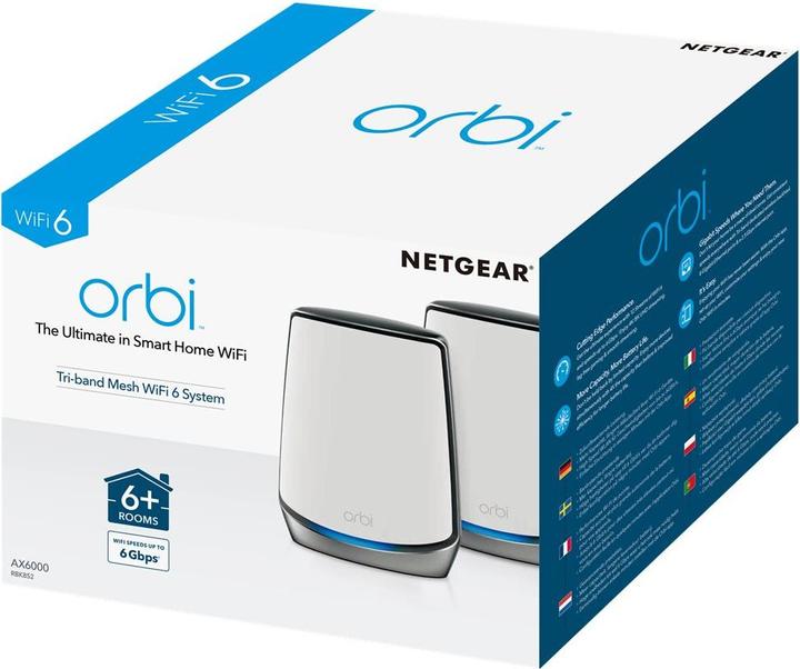 Image du produit Netgear Système mesh Orbi WiFi 6 AX6000 (RBK852)