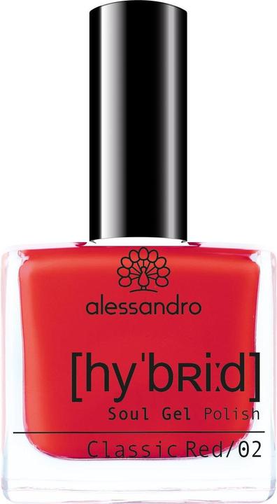 Immagine prodotto Alessandro Smalto per unghie Hybrid 110 Classic Red (110 Rosso classico, Smalto per unghie effetto gel)