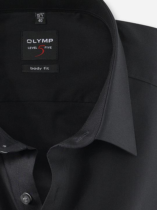Image du produit Olymp Chemise Level 5 Bodyfit noir 1/2 manches taille 45 (45)