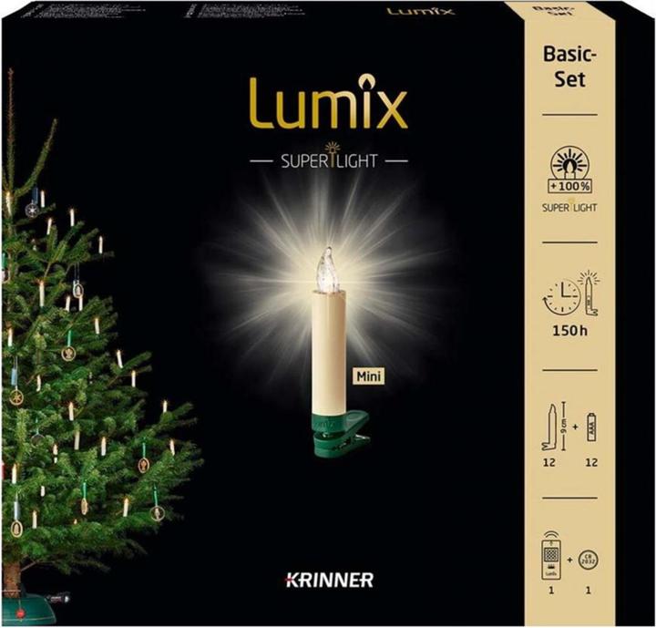 Actual product image Krinner LED Christmas tree candle Superlight Starter Set (12 x)