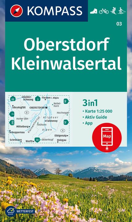 Image du produit Carte de randonnée 03 Oberstdorf, Kleinwalsertal 1:25.000