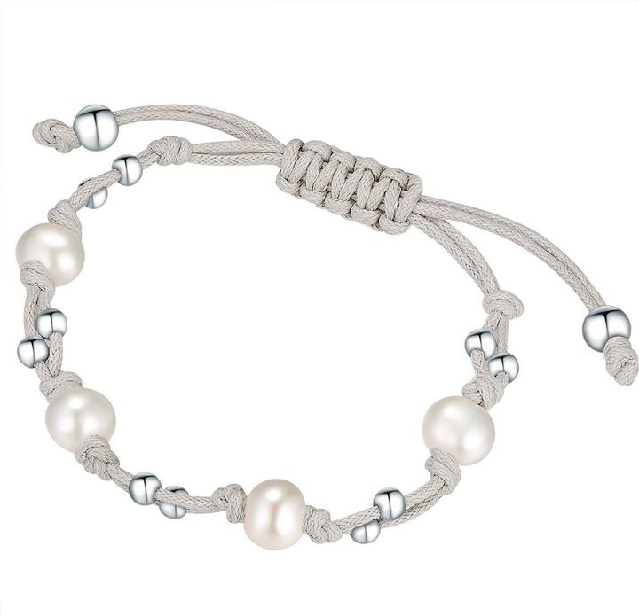 Actual product image Valero Pearls Ladies sterling silver freshwater cultured pearl silver 19.0 cm - 33962 (19 cm, Sterling Silver)