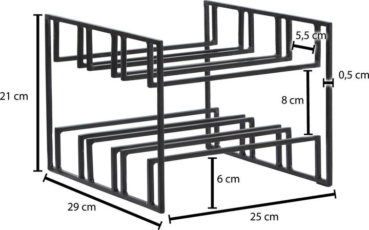 Produktbild FineBuy Weinflaschenhalter FB82257 Metall Schwarz