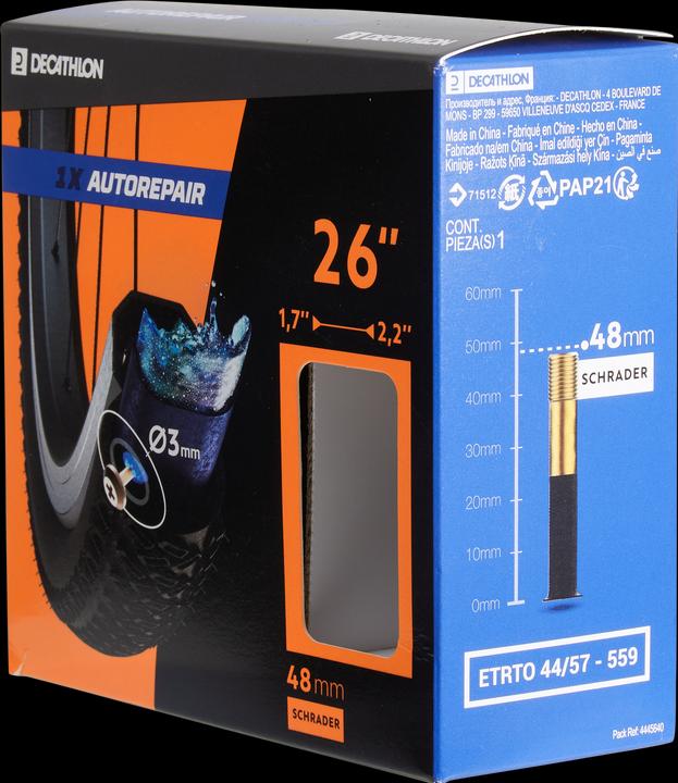 Image du produit Decathlon 26x1,7/2,2 SCHRADER AUTO REPAIR (Schrader (AV), 26")