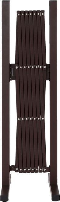 Actual product image Mendler Aluminium barrier grille HWC-K56, extendable swivelling steel 103x31-200x31cm, brown