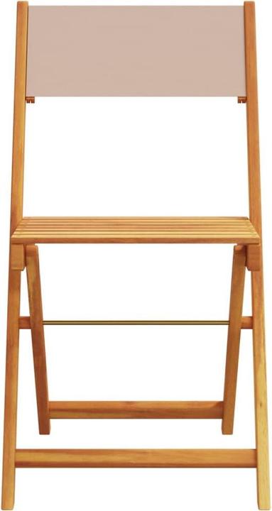 Image du produit VidaXL Chaises de bistrot 2 pcs. Acacia & tissu