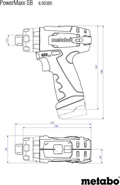 Image du produit Metabo PowerMaxx SB Basic Set (Fonctionnement sur batterie)