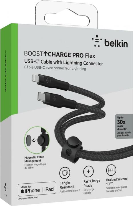 Actual product image Belkin USB C — Lightning (3 m)