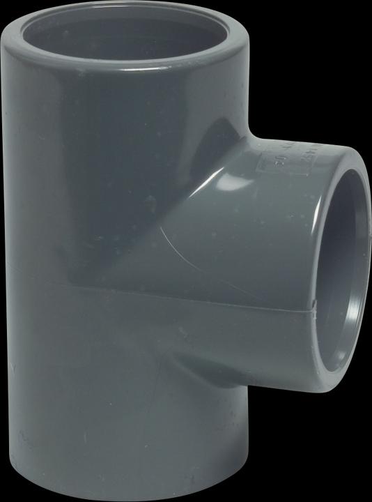 Image du produit Profec T-Stück 90° PVC-U 32 mm Klebemuffe 16bar Grau KIWA (Connexion en T)