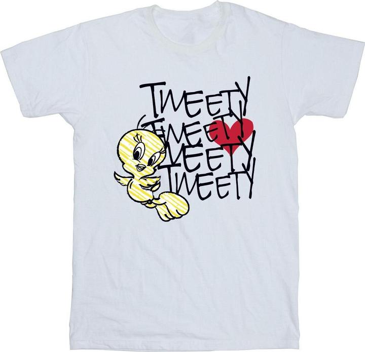 Actual product image Looney Tunes Mens Tweety Love Heart T-Shirt (S)