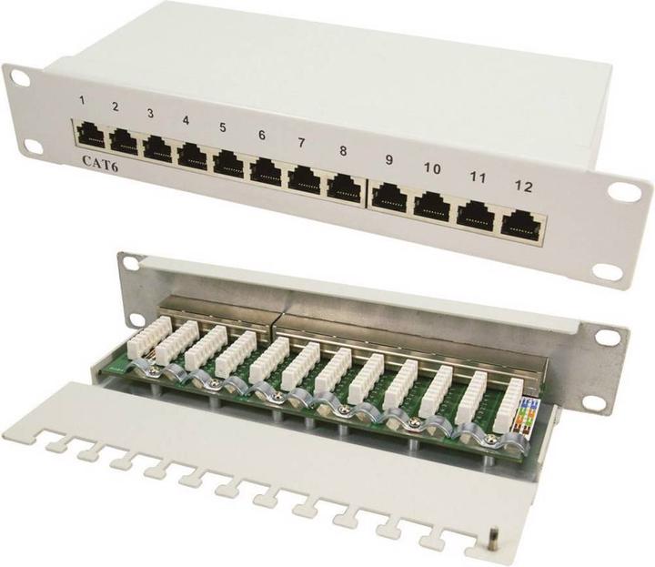 Produktbild LogiLink Netzwerk Patchpanel 6 12 Port grau