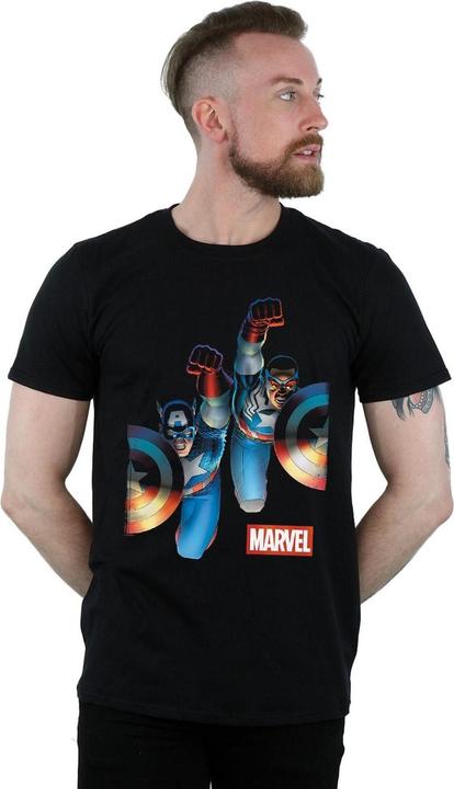 Immagine prodotto Falcon And Captain America Side By Side Maglietta Uomo (XXL)