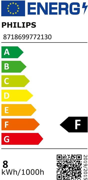 Energy Label Philips Professional LED SceneSwitch (E27, 7.50 W, 806 lm, 1 x, F)
