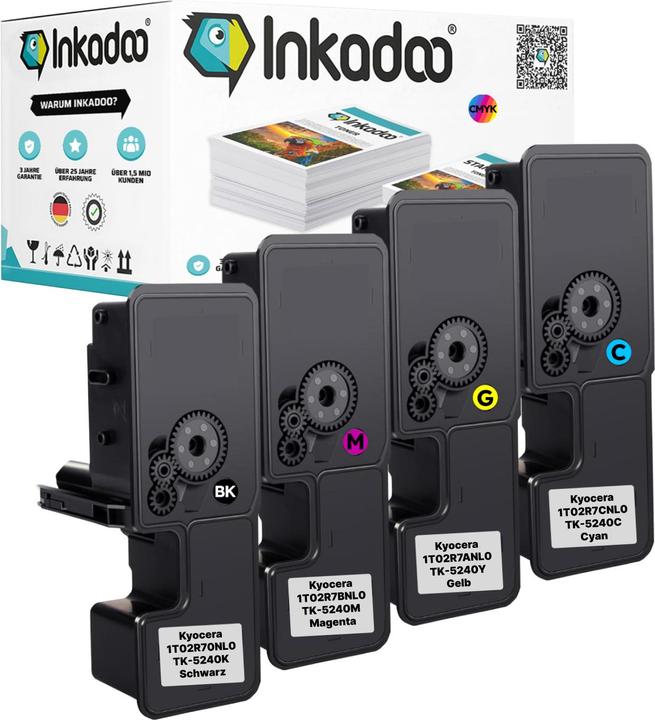 Produktbild Inkadoo Kompatibel Toner für Kyocera ECOSYS M 5526 cdw (M, BK, C, Y)