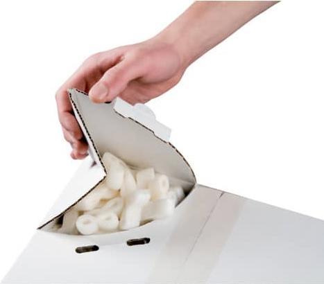 Colompac Matériau de remplissage Flo-Pac Chips d'emballage, 45 litres Chips de calage, blanc, pour la