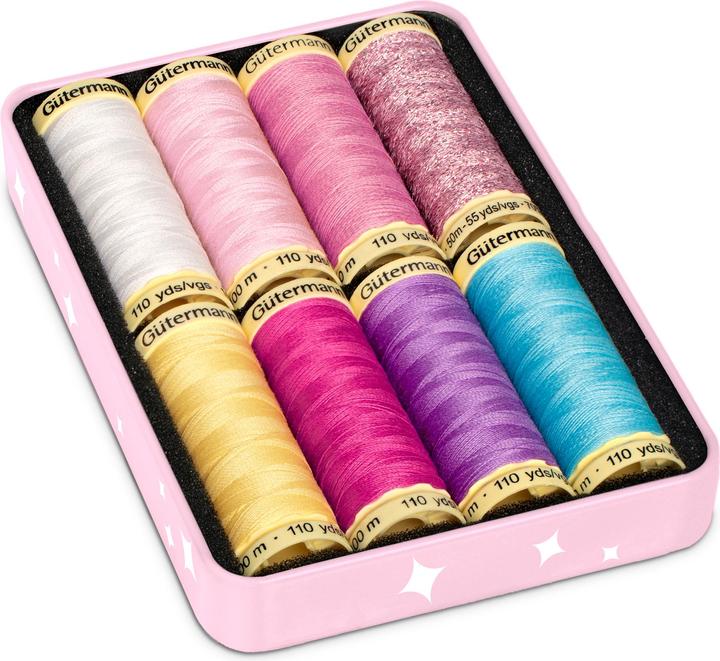 Image du produit Gütermann Boîte Cute and Pink, 8 bobines (10000 m)