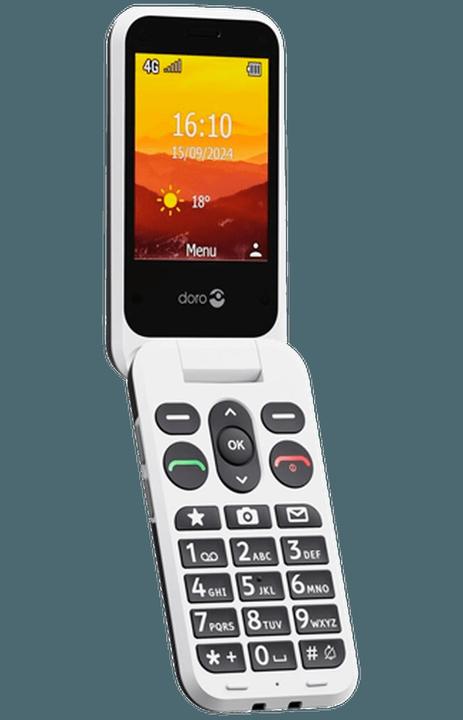 Produktbild Doro Leva L20, Clamshell, Single SIM, 7,11 cm (2,8"), 2 MP, 1150 mAh, Schwarz, Weiss (2.80", 2 Mpx, 4G)