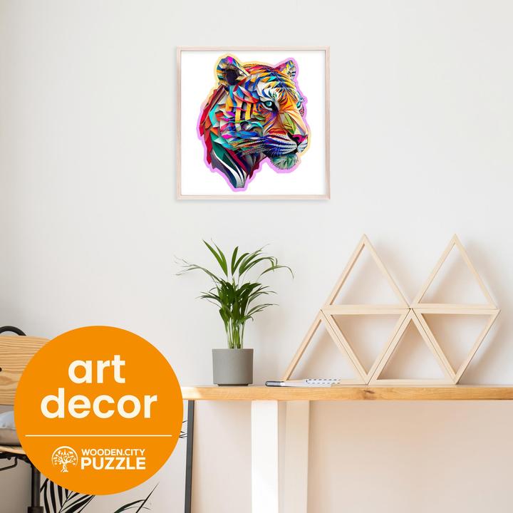 Actual product image WoodenCity Wooden Puzzle M Colorful Tiger (150 pieces)