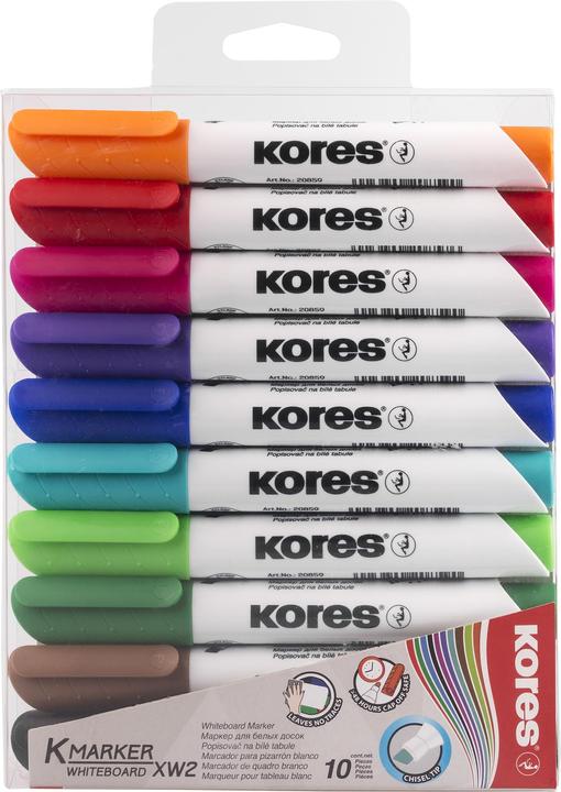 Produktbild Kores K-Marker - Whiteboard-Marker (Mehrfarbig, 5 mm, 10 x)