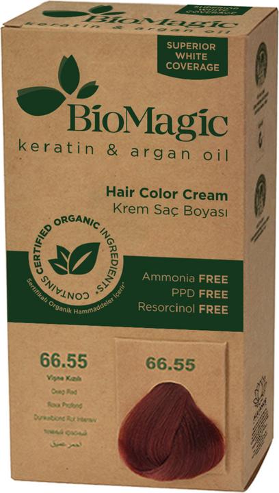 Image du produit Biomagic Coloration pour cheveux rouge profond (66,55) 250 g - Biomagique (66,55 Rouge profond)
