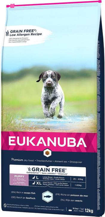 Produktbild Eukanuba Grainfree Puppy L/XL Salmon (Welpe + Kitten, 1 Stk., 12000 g)