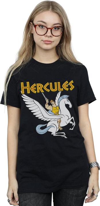 Actual product image Disney Womens/Ladies Hercules With Pegasus Cotton Boyfriend T-Shirt (L)