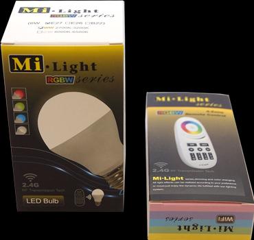 Image du produit Milight Ampoule LED RGB+blanc chaud 6W avec télécommande sans fil (E27, 6 W, 550 lm, 1 x, F)