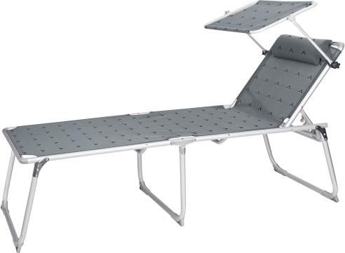 Produktbild Berger Sonnenliege Liegestuhl XL grau (200 cm)