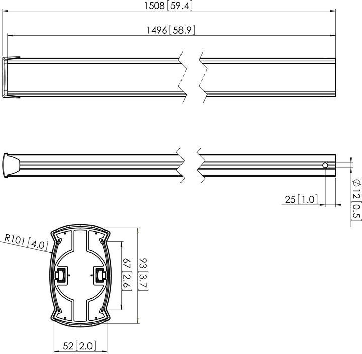 Produktbild Vogels Professional Connect-it PUC 2515 - Montagekomponente (Stange) (Decke, 80 kg)
