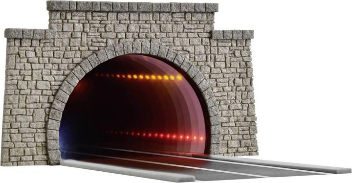 Immagine prodotto Viessmann Strassen Portal H0 Tunnel stradale classico, con effetto di profondità a specchio LED