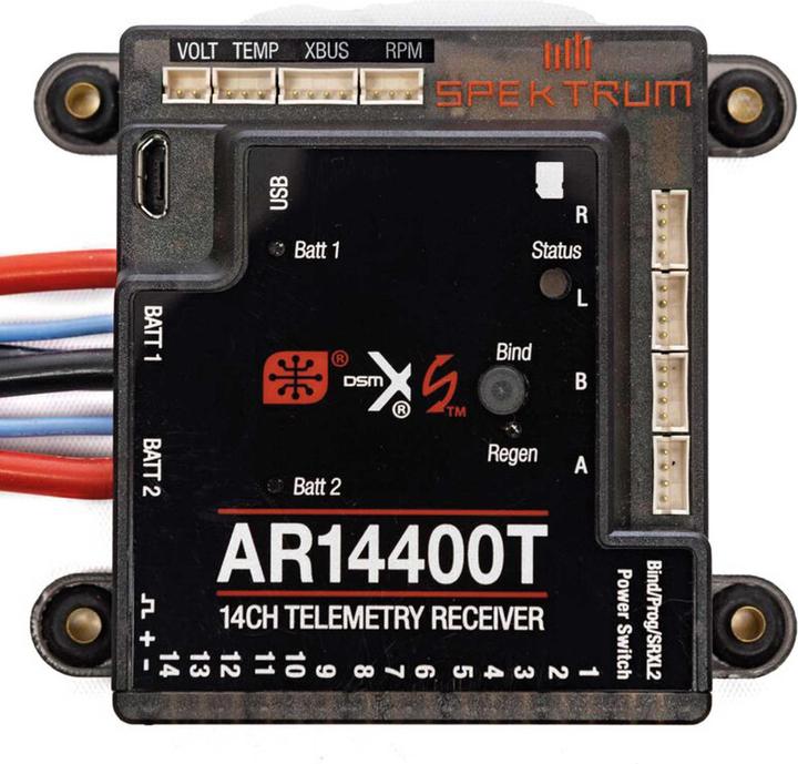 Immagine prodotto Spektrum AR14400T Ricevitore di telemetria PowerSafe a 14 canali