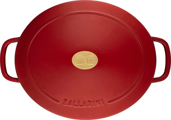 Immagine prodotto Ballarini Cocotte Bellamonte 31 cm, ovale, rossa (31 cm, Pirofila + casseruola, Ghisa)