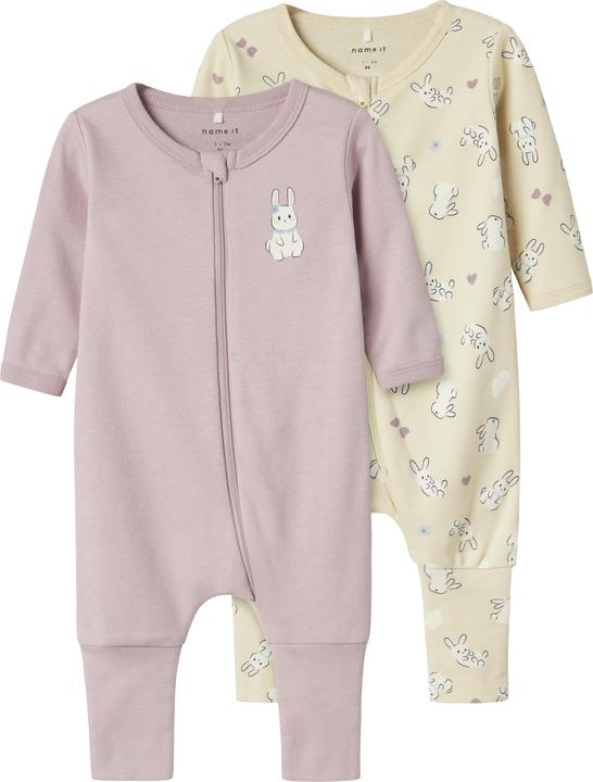 Name it Nbfnightsuit 2p Zip Ff Sand Rabbit Noos