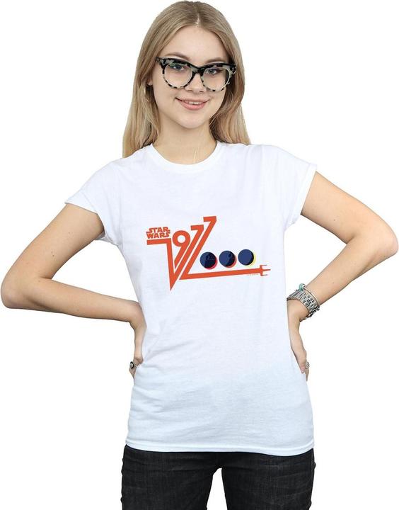 Actual product image Star Wars Womens/Ladies Retro 1977 Death Star Cotton T-Shirt (XXL)