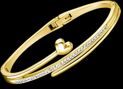Lotus Style - Romantic gilded bracelet with zircons Woman Basic LS2123-2 / 1 (L)