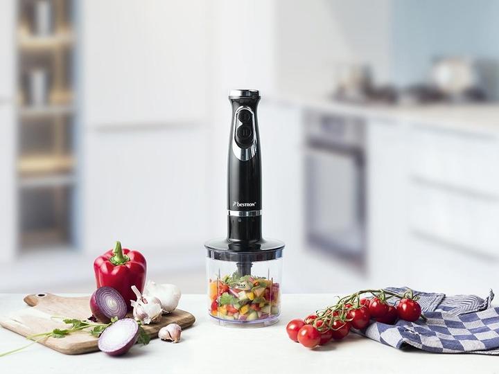 Actual product image Bestron Stainless steel hand blender set