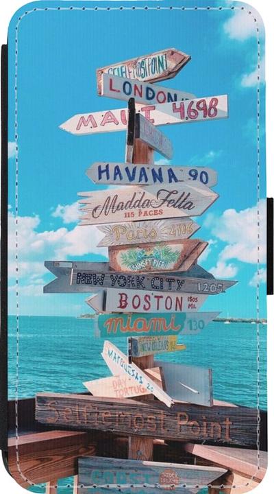 Image du produit PhoneLook Coque Wallet noir Cool Cities Directions (Apple iPhone 13 mini)