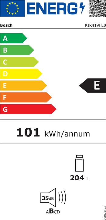 Energy Label Bosch Hausgeräte KIR 41VFE (204 l)